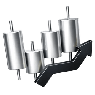 Ícone 3D de gráfico de candlestick (velas) na página institucional da Brando Contaria